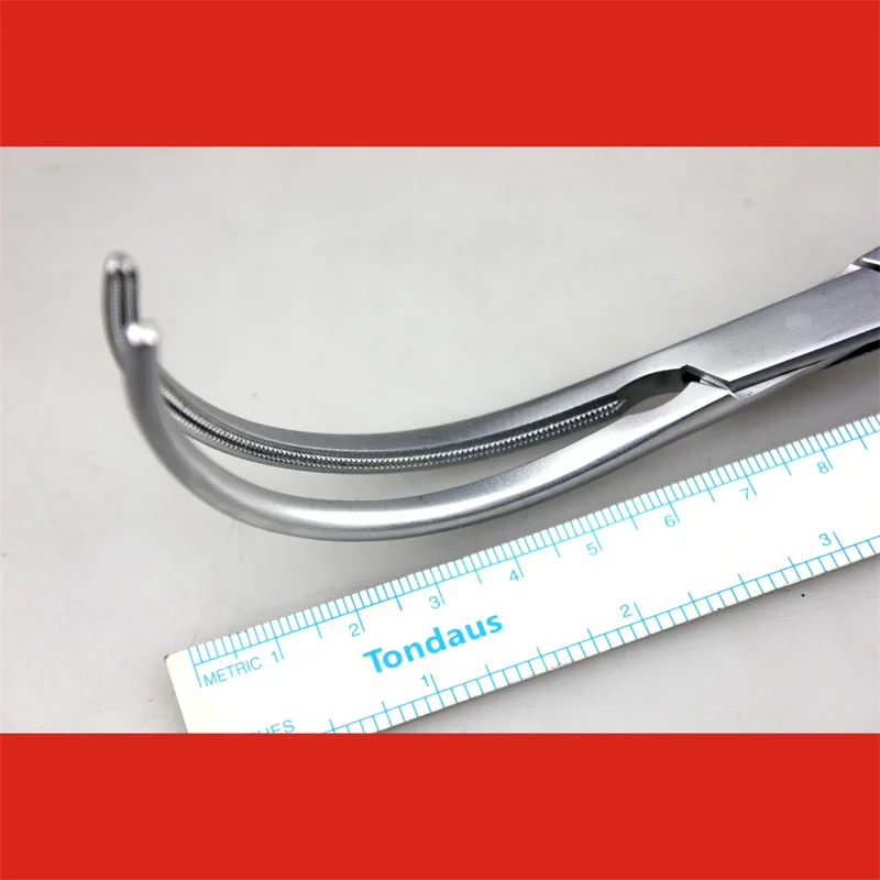 JZ Medical Bladder Neck Clamp with Non-Damaging Convex-Concave Teeth, Bladder Holding Clamp, Grasping Clamp, Urological Surgical