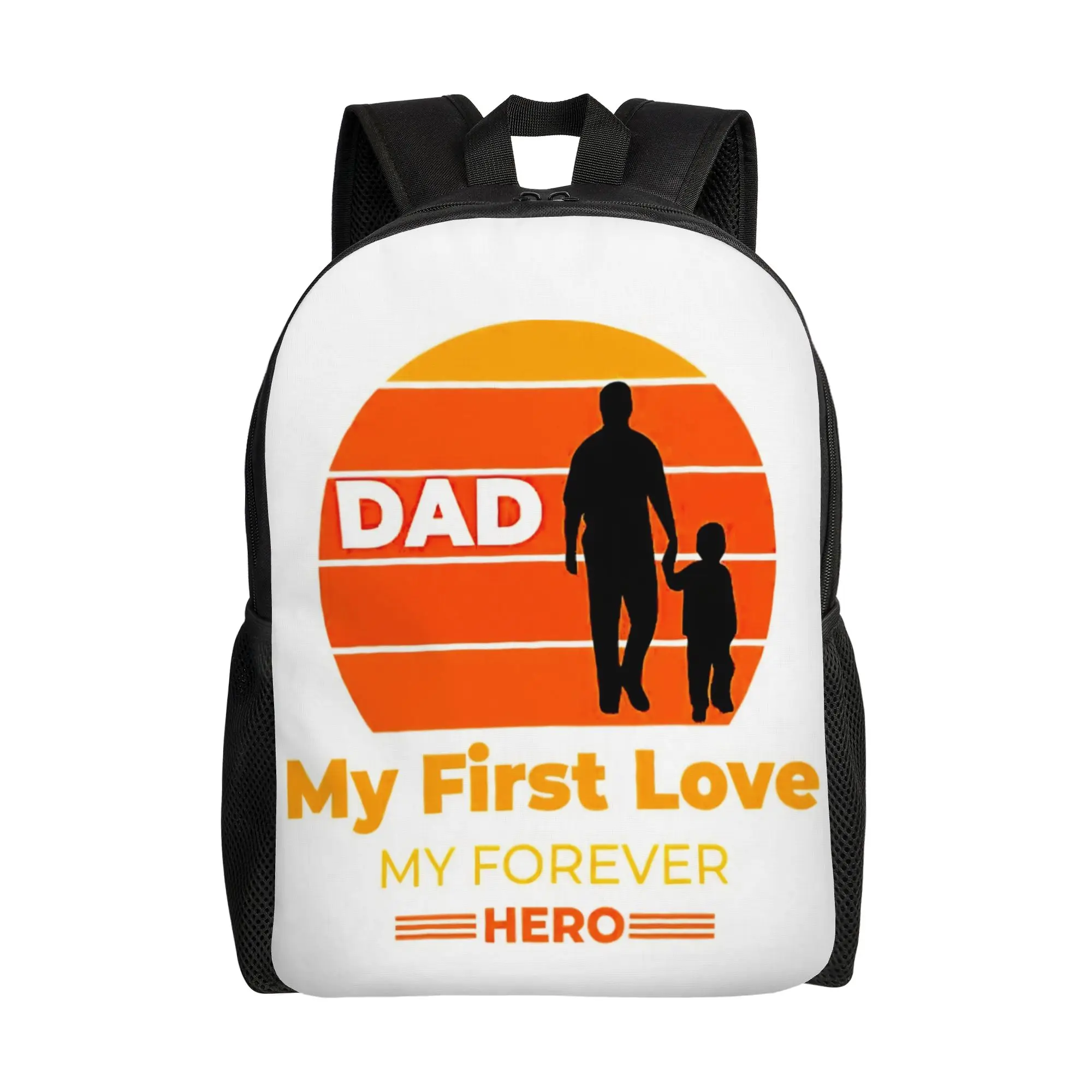 

Back to school season DAD MY FOREVER HERO Knapsack Father's Day For Women Casual Backpack