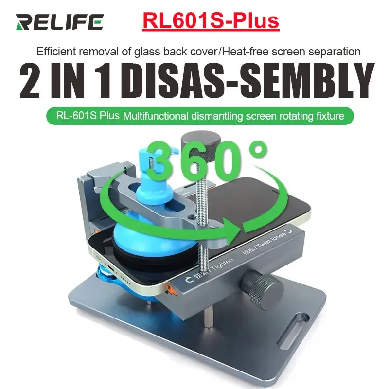 Imagem -02 - Relife-tela Traseira Removal Repair Tool Rl601sl Plus 360 ° Rotatable Fixture Phone Icf6 Hw171 Aquecimento Gratuito Separador de Tela