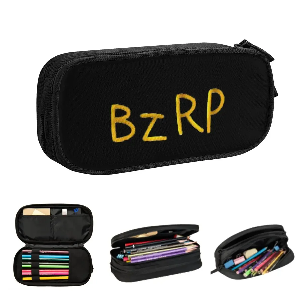 Bizarrap Cap (BZRP) Pencil Cases Large Storage Pen Bags Pen Box Pencil Pouch For Boys Girls Students Stationery School Office