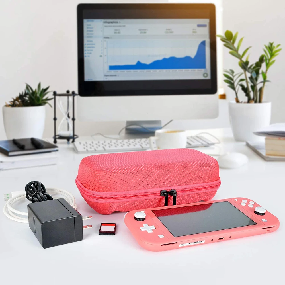 

Protective Suitcase Nylon EVA Hard Game Console Protection Bag Scratch-resistant Double Compartment for Switch Lite