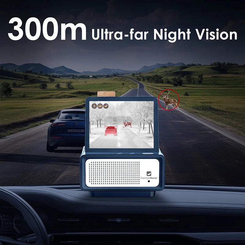 300m Anti-Collision Detect Life Advanced Automotive Dashcam NV300 Car Thermal Camera Night Vision ADAS