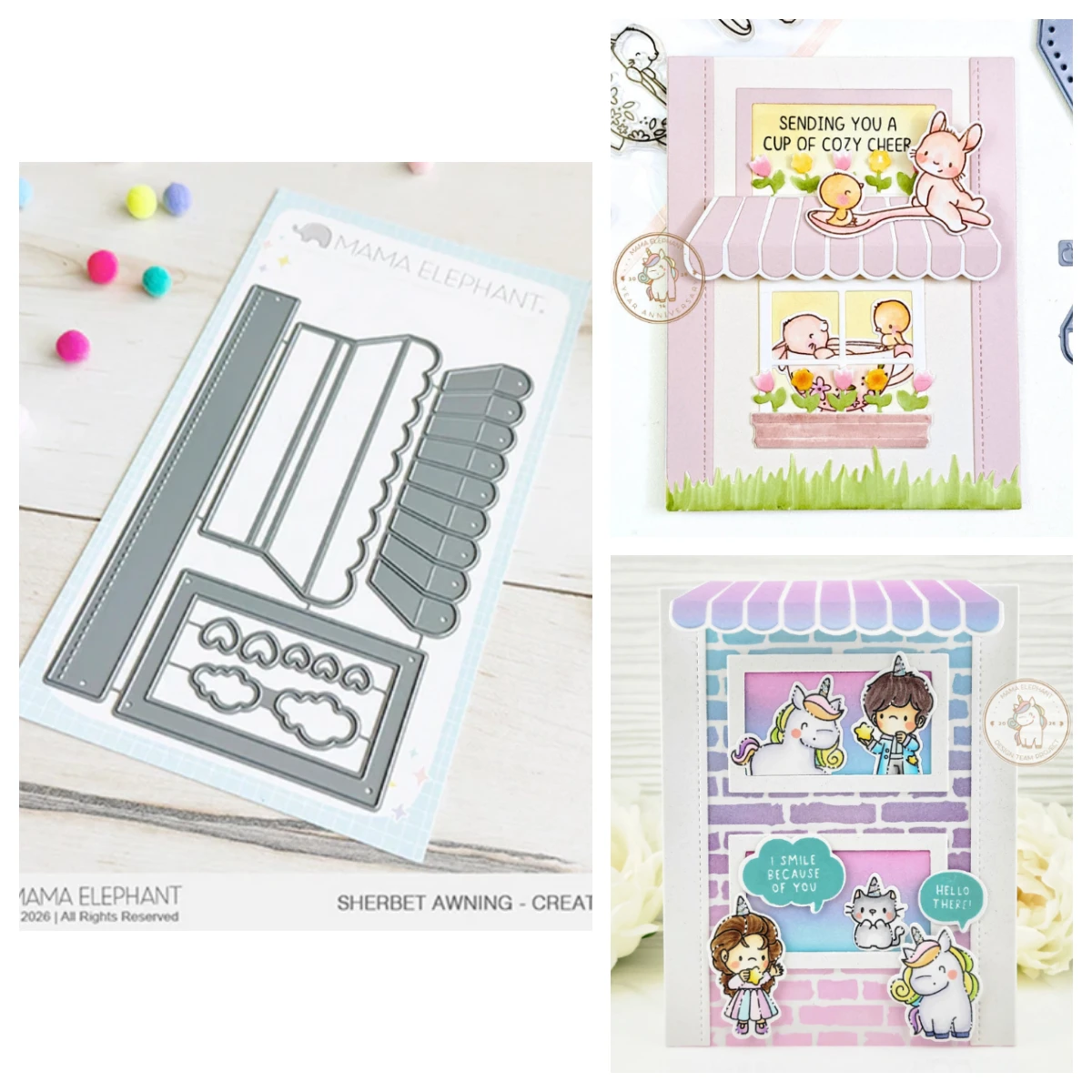 

Mama Elephantsherbet Awning Creative Cuts Steel Dies Metal Cutting Dies Stamp DIY Handmade Photo Album Scrapbook April 2026 New