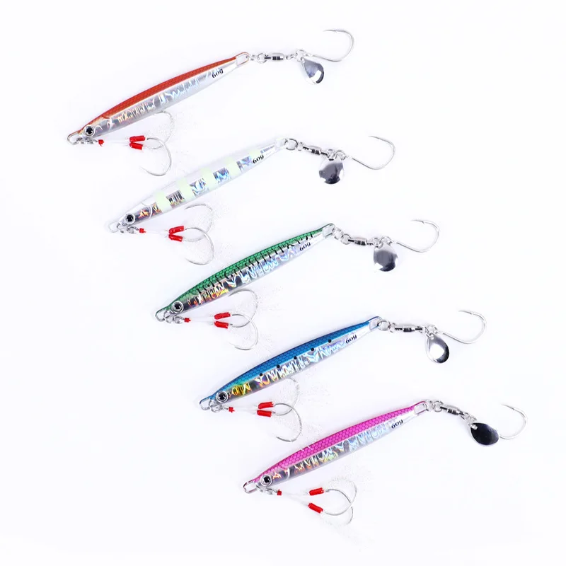 1pcs 40g 60g 80g 100g Sardine Slider Jigging Lure UV Coating Long Cast Metal Jig Fishing Lure Sea Fishing Jigs Fast China