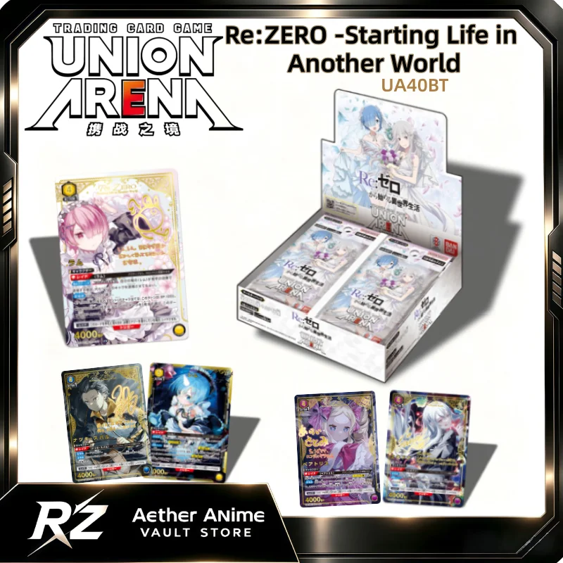 UNION ARENA UA40BT Re:ZERO - Starting Life in Another World Collectible Card Cartoon Rem Card Sealed Whole Box Trendy Toy