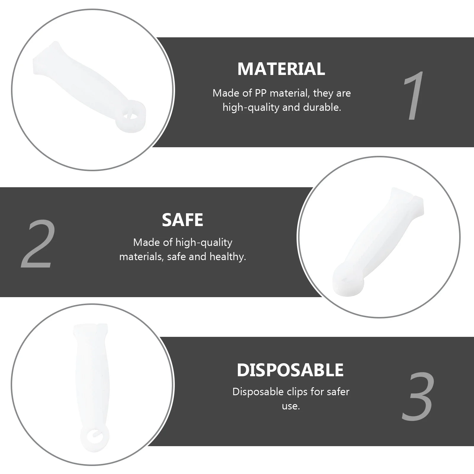 

100pcs Umbilical Cord Clips Disposable Clamps for Pig Nursing White Cutting Farm Livestock Supplies Pet Products