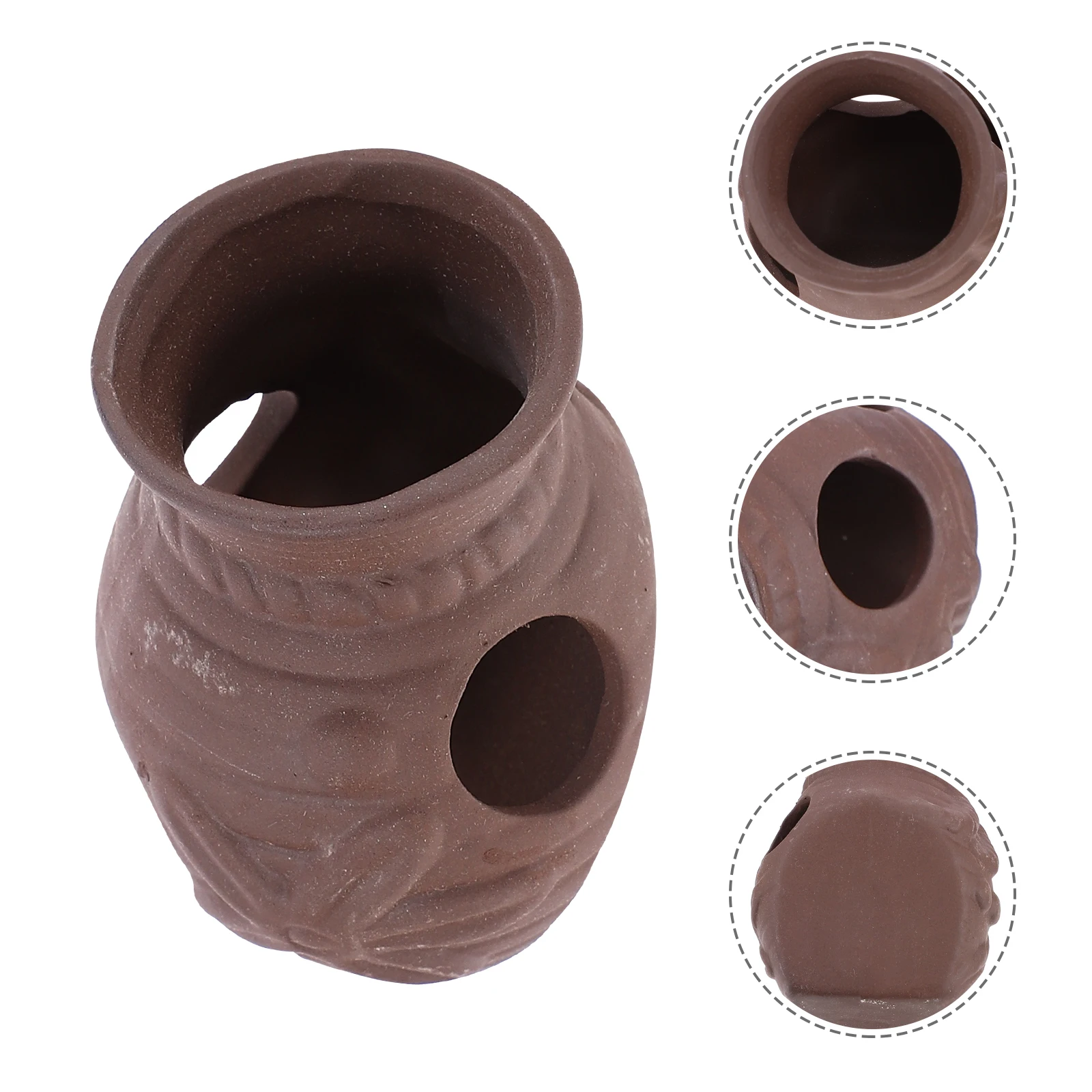 

3Pcs Fish Shrimp Hideaway Cave Aquarium Ornament Vase Shape Tank Habitat Decor for Freshwater Saltwater Safe Non-Toxic