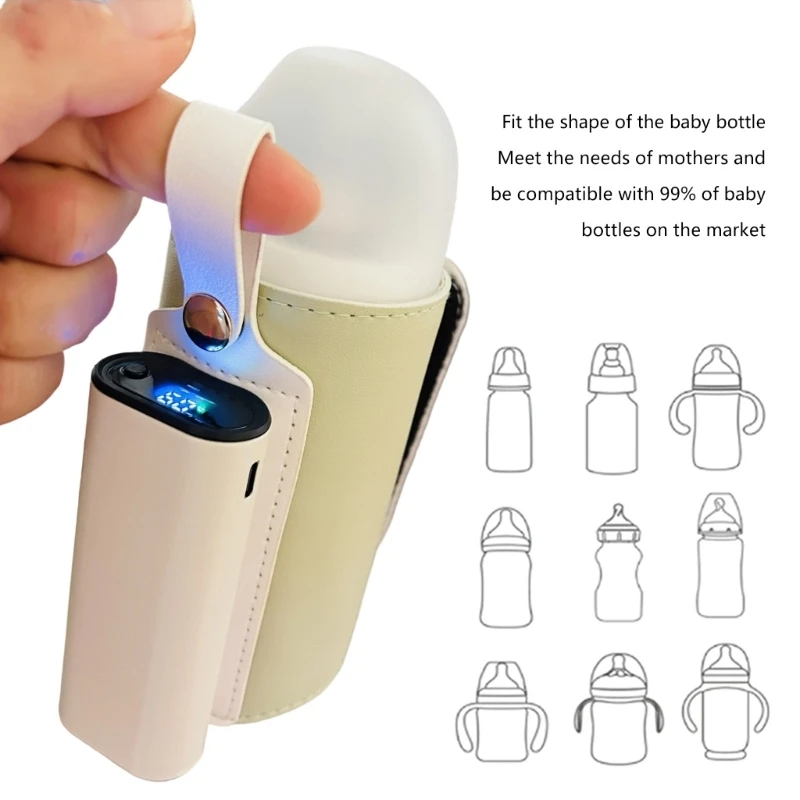 

C9GB Rechargeable Baby Bottle Heater with LED Display 5800mAh Battery 21 Precised Temperatures for Convenient Daily Use