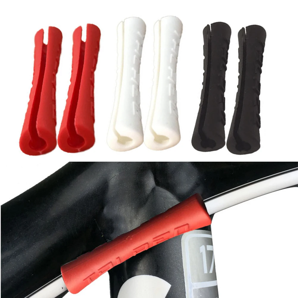 

8PCS Mountain Bicycle Cable Protector Line Pipe Sleeve TPR Rubber Opening Anti Scratch Shift Brake Cables Cover Bicycle Parts