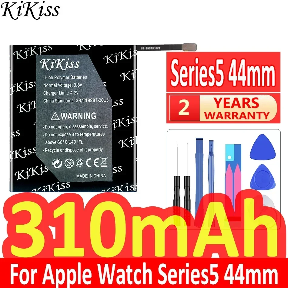 

Аккумулятор KiKiss Series5 S5 40 мм 44 мм, батарея 4 40 мм 44 мм для Apple Watch iWatch Series 4 S4 5 S5 40 мм 44 мм, с бесплатными инструментами