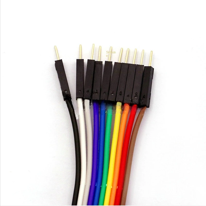 Pure Copper DuPont Wire Thickened 28-core Female To Female 10P Electronic Wire Color Line 2.54 Terminal Connection Wire