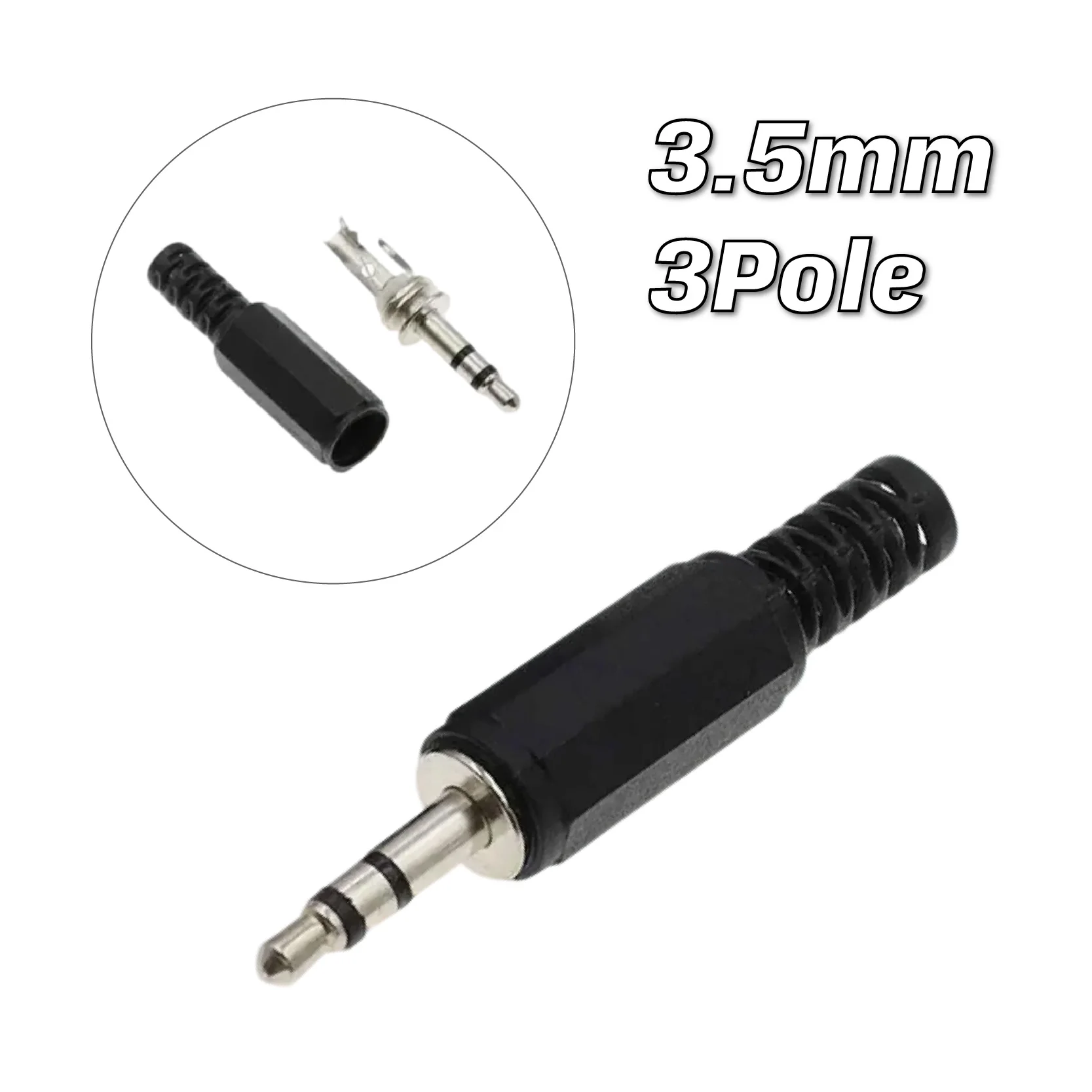 5/20PCS 3,5mm Audio Stecker 3,5 Jack 2/3/4 Abschnitte Stecker für Mikrofon Kopfhörer audio Stecker