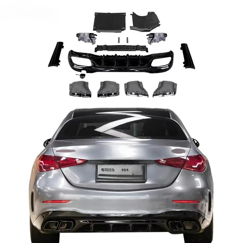 

Car Diffuser C Class W206 Upgr C63 Diffuser with Exhaust Pipe