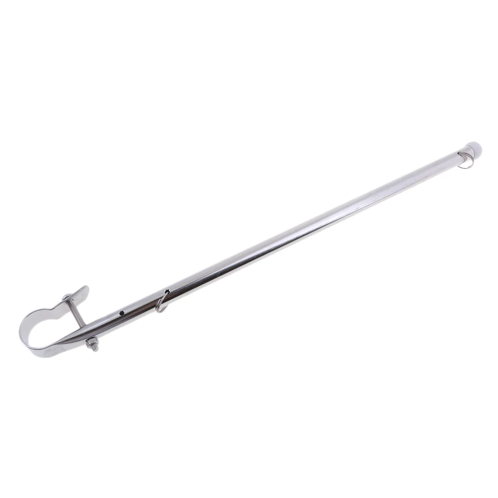

MagiDeal Durable 39cm Flag Pole Stainless Steel Rail Clamp Mount for Boat Marine Yachts Dinghy Rail Mount Parts Accessories