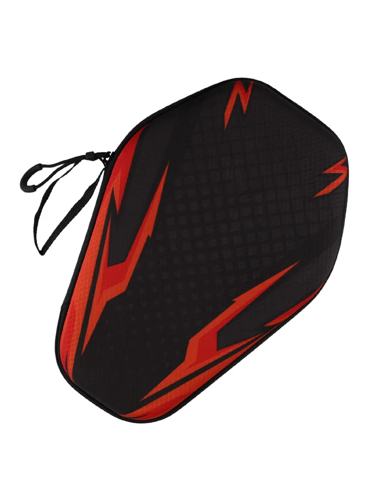 Table Tennis Racket Bag with EVA Hard Shell Elastic Band Inside for Stability and Carry Handle for Portability