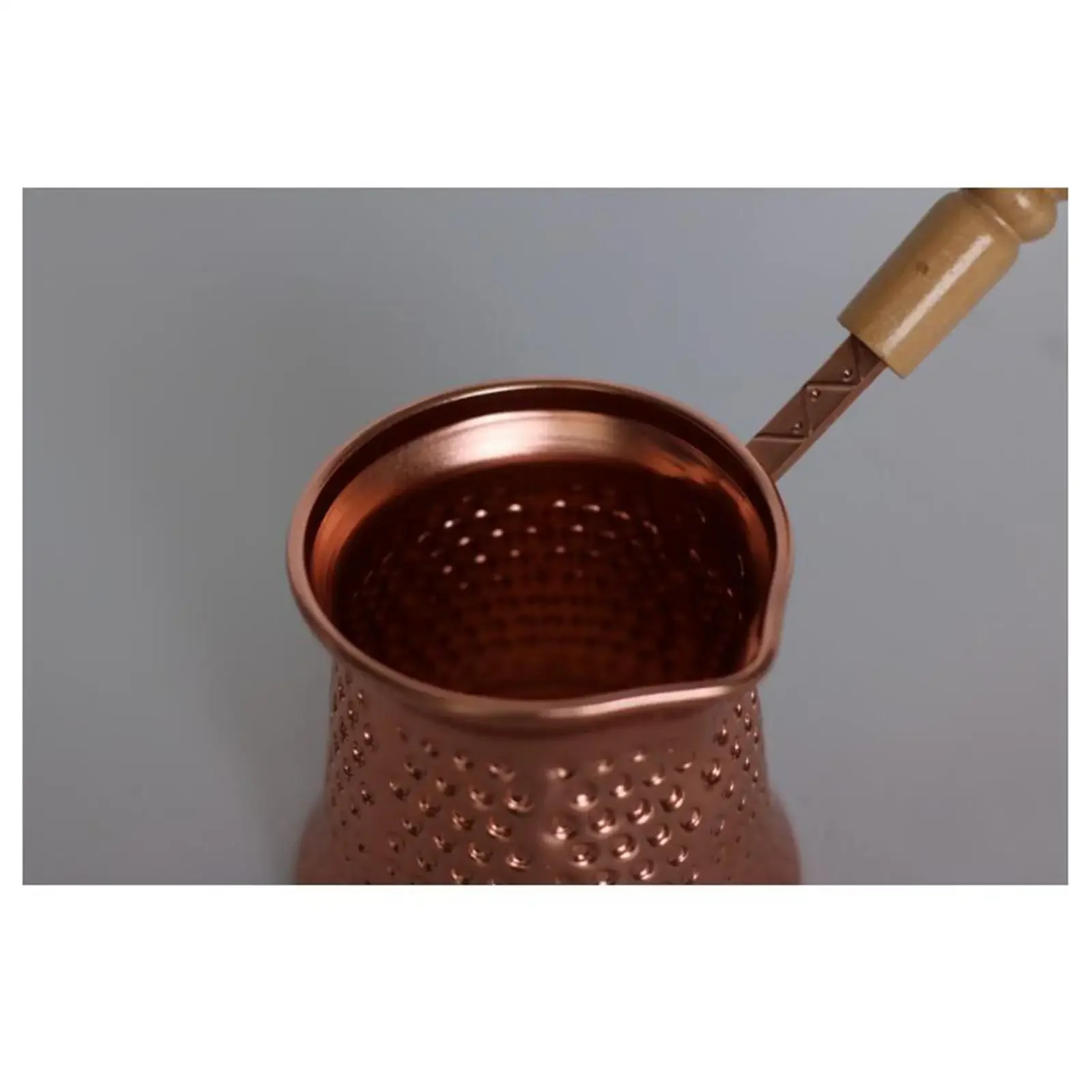 Turkish Coffee Pot Cezve, Stovetop Brewer for Traditional Turkiye Coffee, Bar & Kitchen Household Serving Pot view 5