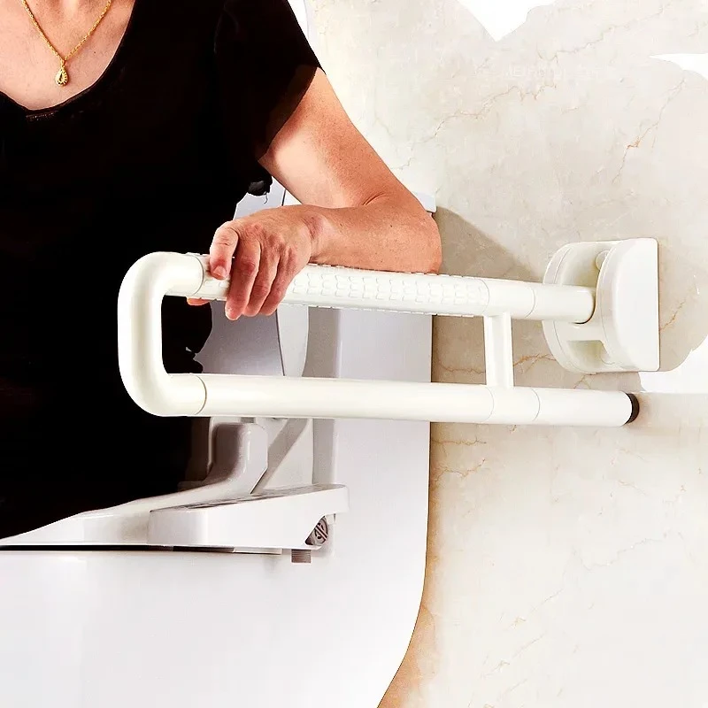 For Folding Toilet Armrest Wall Mounted Bathroom Safety Grab Bar for Elderly Disabled Help Up