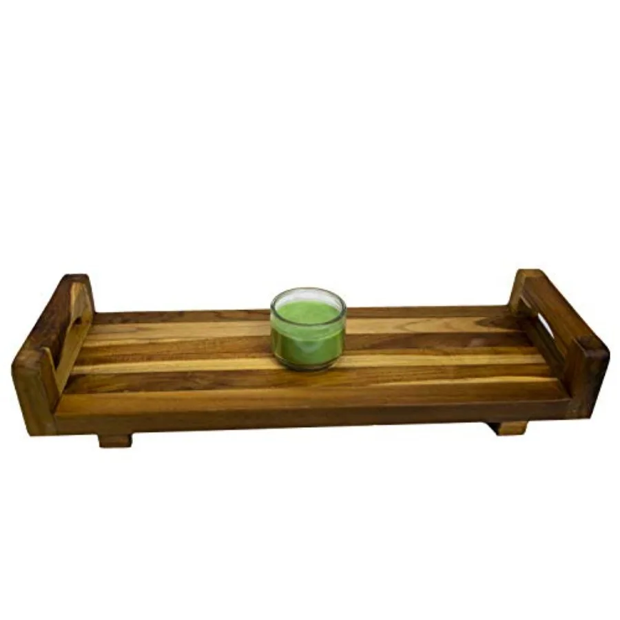 

29 inch with LiftAid Handles Bath Tray for Tub Bath Tub Tray Wood Bathtub Table Caddy for Bathtub in Natural Teak