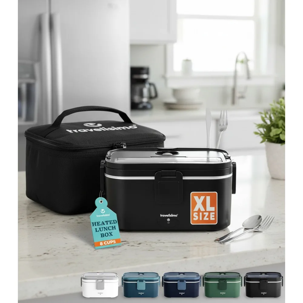 

Очень большой электрический ланч-бокс объемом 1,8 л с подогревом мощностью 80 Вт для путешествий и работы, портативный подогреватель еды