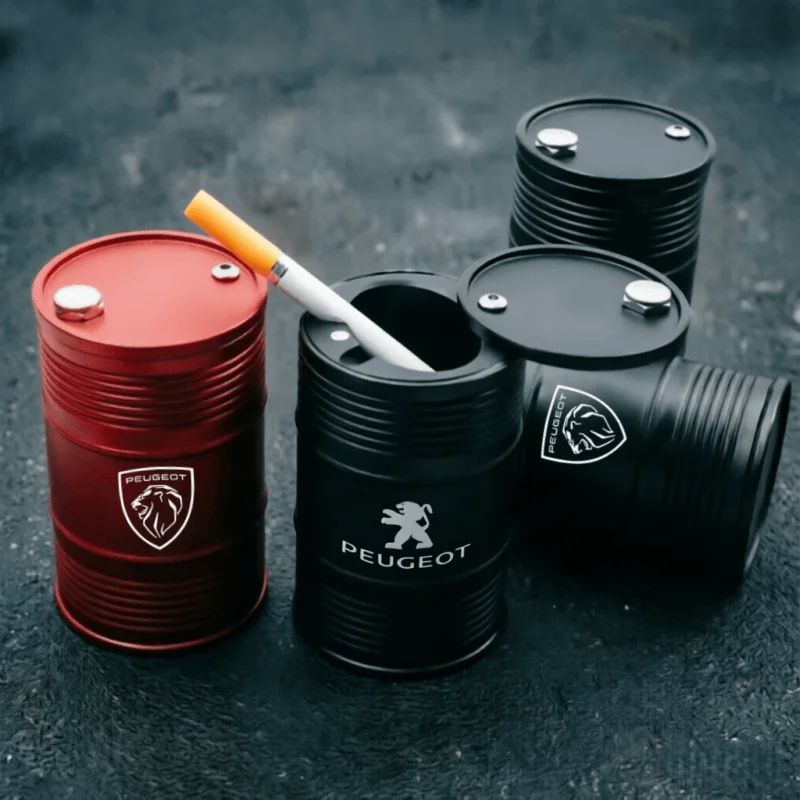 

Vintage Industrial Metal Car Ashtray Tire Valve Stem Cover Caps for Peugeot 3008 5008 208 308 508 2008 408X 108 Car Styling