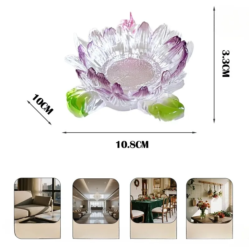 Handmade chrysanthemum glazed tray multi-functional ceremony, tea ceremony stain crystal reiki healing energy tool set