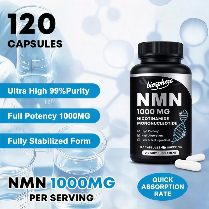 NMN Supplements-for Improving Nad Levels,Cell Repair&Growth,Immunity,Energy,Muscle& Healthy Aging,Increases Skin Elasticity