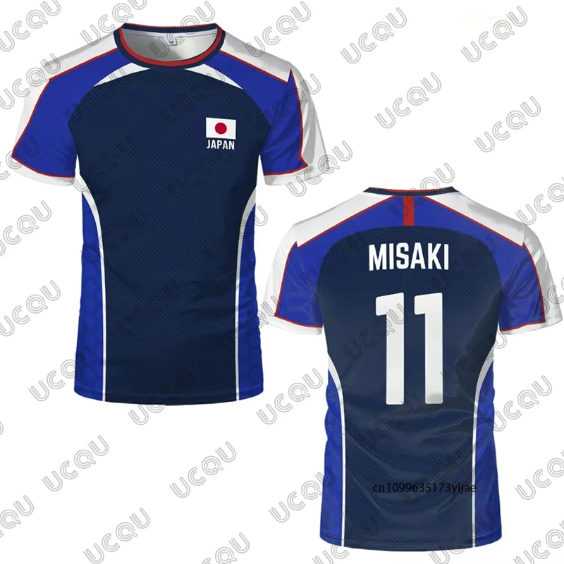2026 الصيف أنيمي الكابتن Tsubasa العلم الياباني لكرة القدم جيرسي تي شيرت للرجال النساء التجفيف السريع الرياضة تيز عادية الاطفال بلايز