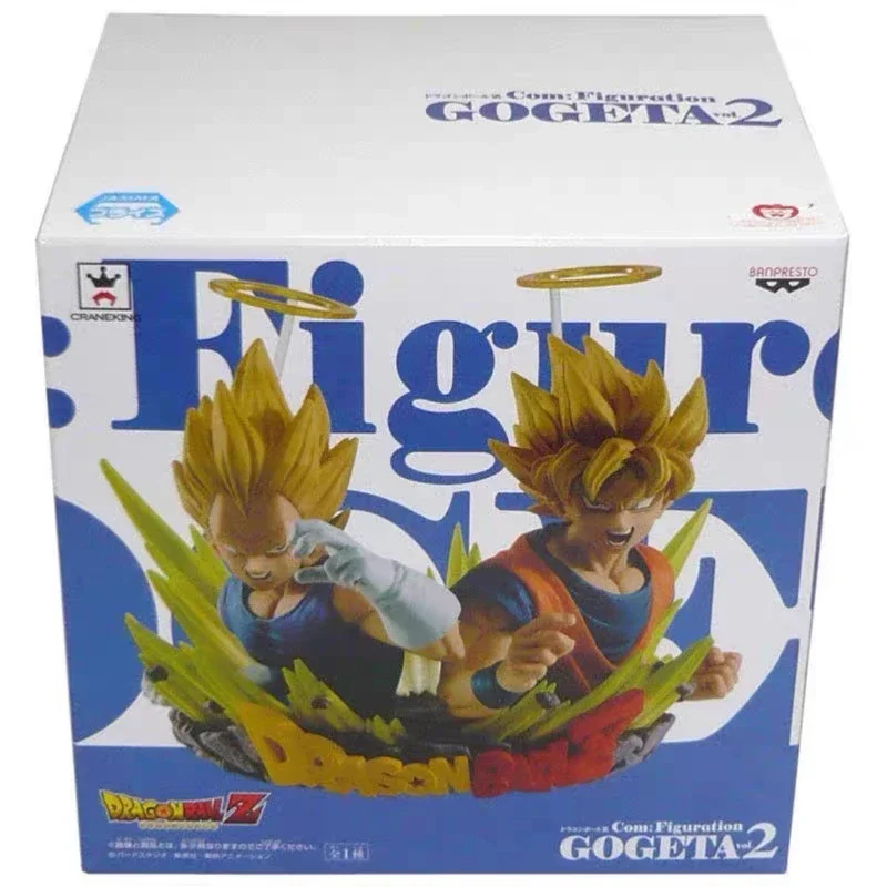 Bandai In Stock Banpresto Anime Dragon Ball Gogeta Action Figurine Model Toys Holiday Gifts DT