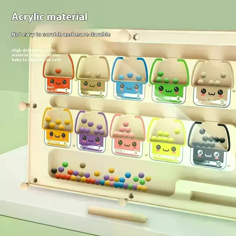 1 set di colori abbinati giocattolo Montessori plastica magnetica colore e numero labirinto apprendimento giocattoli educativi regali per bambini