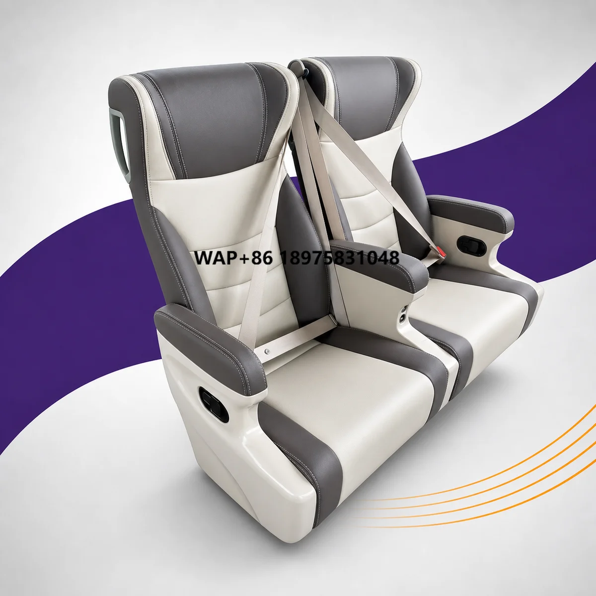 New YT01_F04 Mid to High-end Business-class Seat for Bus and Commercial Vehicle with Adjustable Backrest-Retrofit/Upgrade