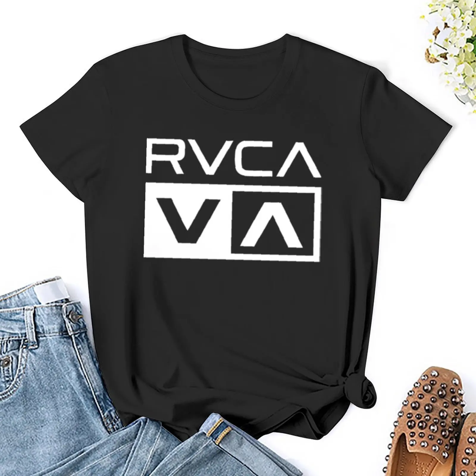 RVCA surf T-Shirt korean fashion animal print oversized t shirts for Women