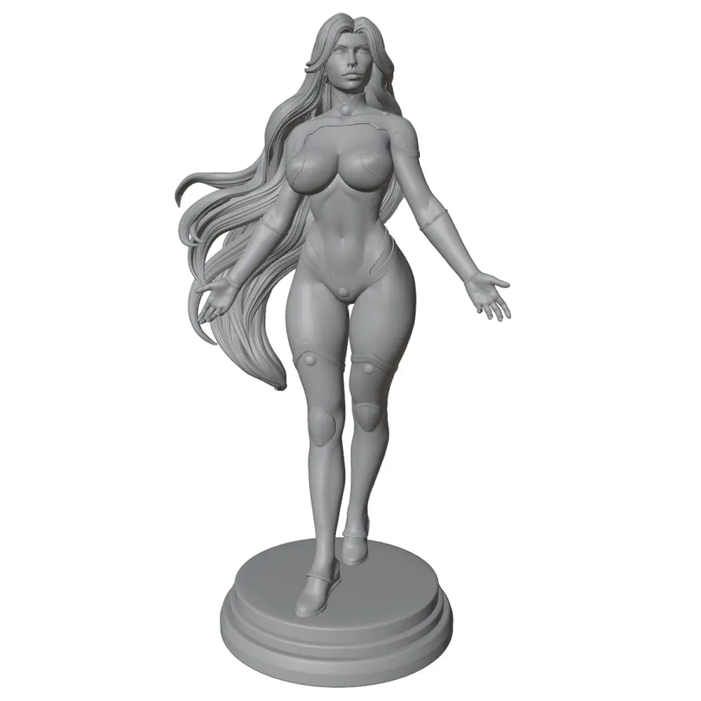 1/24/6 Sexy Girl Statue，Attractive young girl resin model kit GK miniature 3D printed gray model doll DIY doll model Uncolored