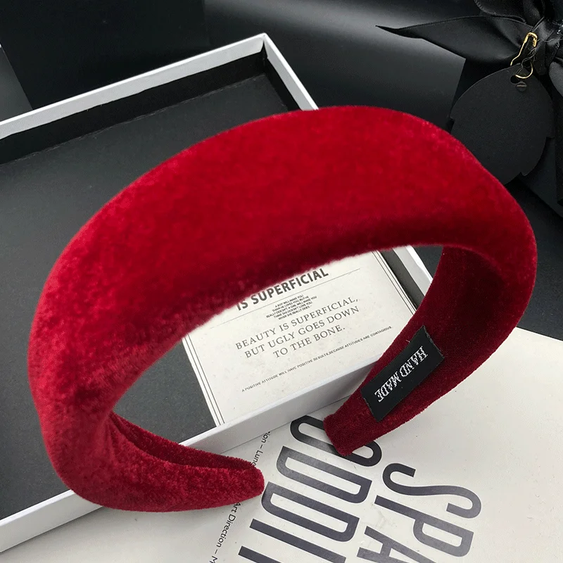 Neue Wildleder-Haarspange für Frauen mit hohem Haaransatz und Haarband-Accessoires für Haarkompression im Freien und Gesichtsreinigung. – Detail 5