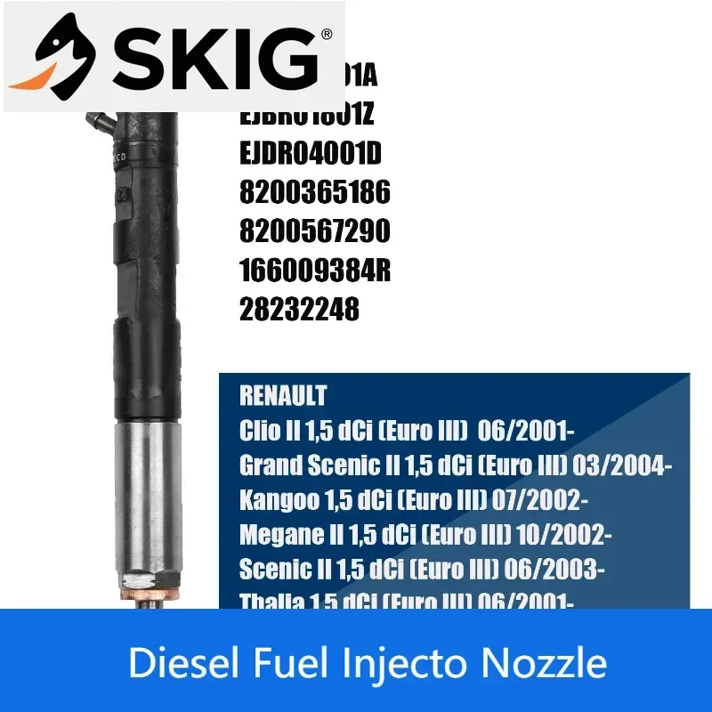 

Новая новая форсунка дизельного топлива EJBR01801Z EJBR01801A 8200049873 для Renault Clio Kangoo Megane Scenic 1.5 Dci 2001-