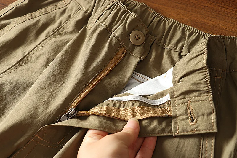 Herren Sommer Cargo-Hosen Outdoor Street Fashion Frühling Lässige Jogginghosen Wanderhosen Lange Weite Vintage Hosen für Männer – Detail 12