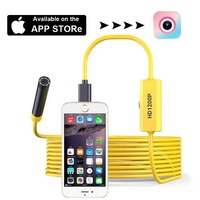 1200P endoscope camera for iphone 8mm probe ip68 8led iOS or Lightning port fish finder portable security protection
