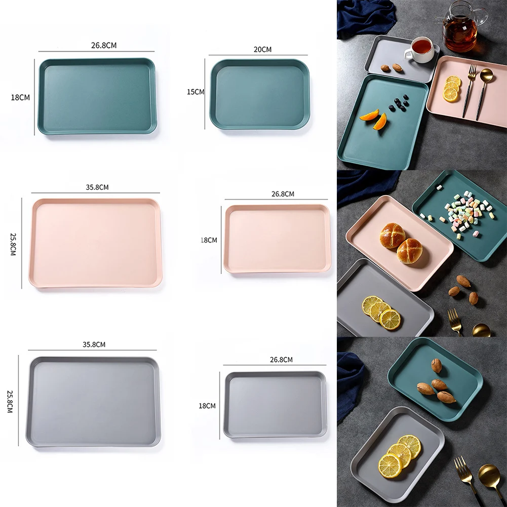 Silicone Plastic Flat Tray 358mm Square Anti-slip Twistable Stand Mobile Holder Bathroom Soap Tray Coffee Tea Cutlery Holder