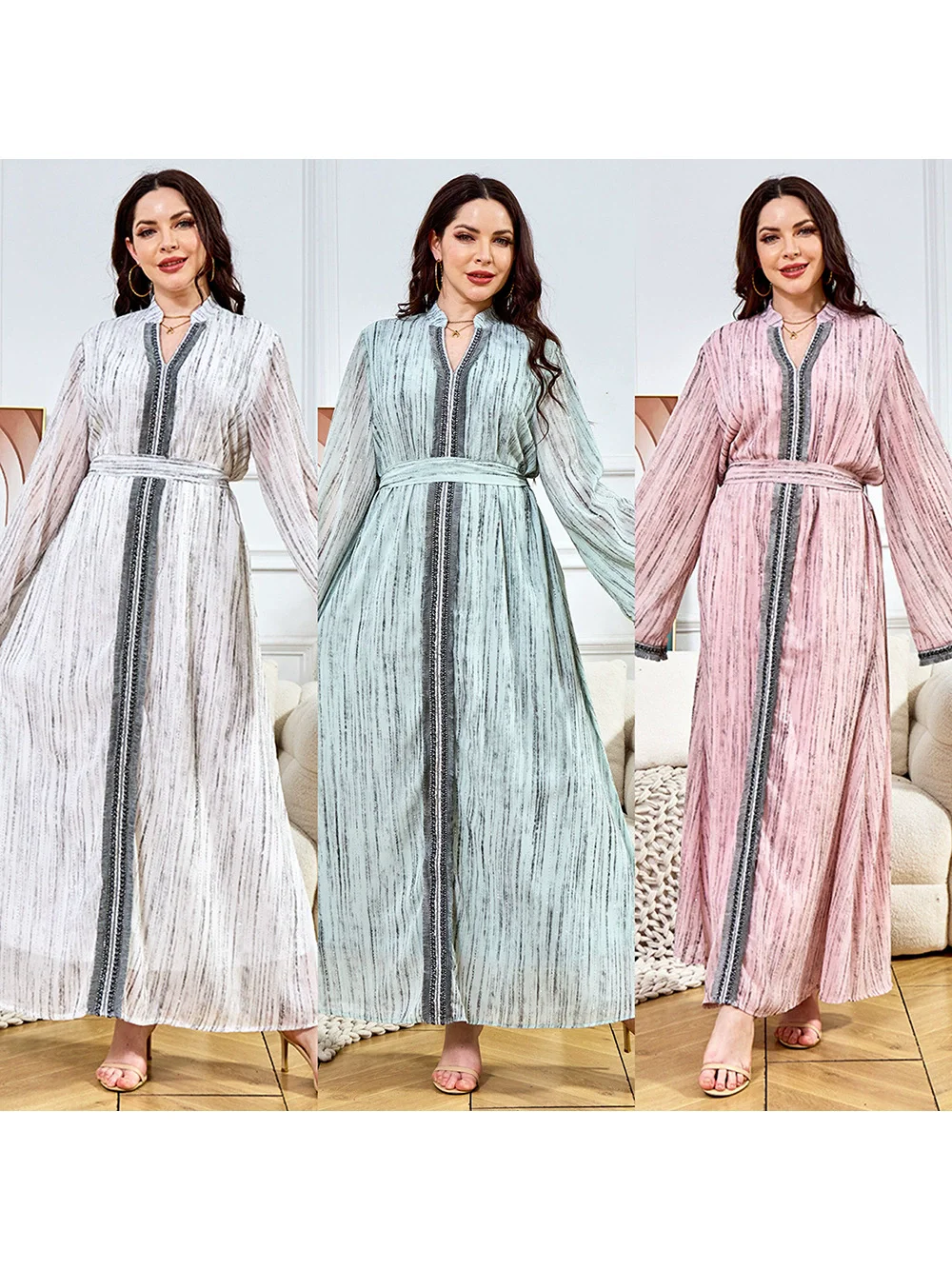 

Middle Eastern Arab women's clothing Muslim luxury fashion long robe women's long skirt new fashion hot stamping dress abaya