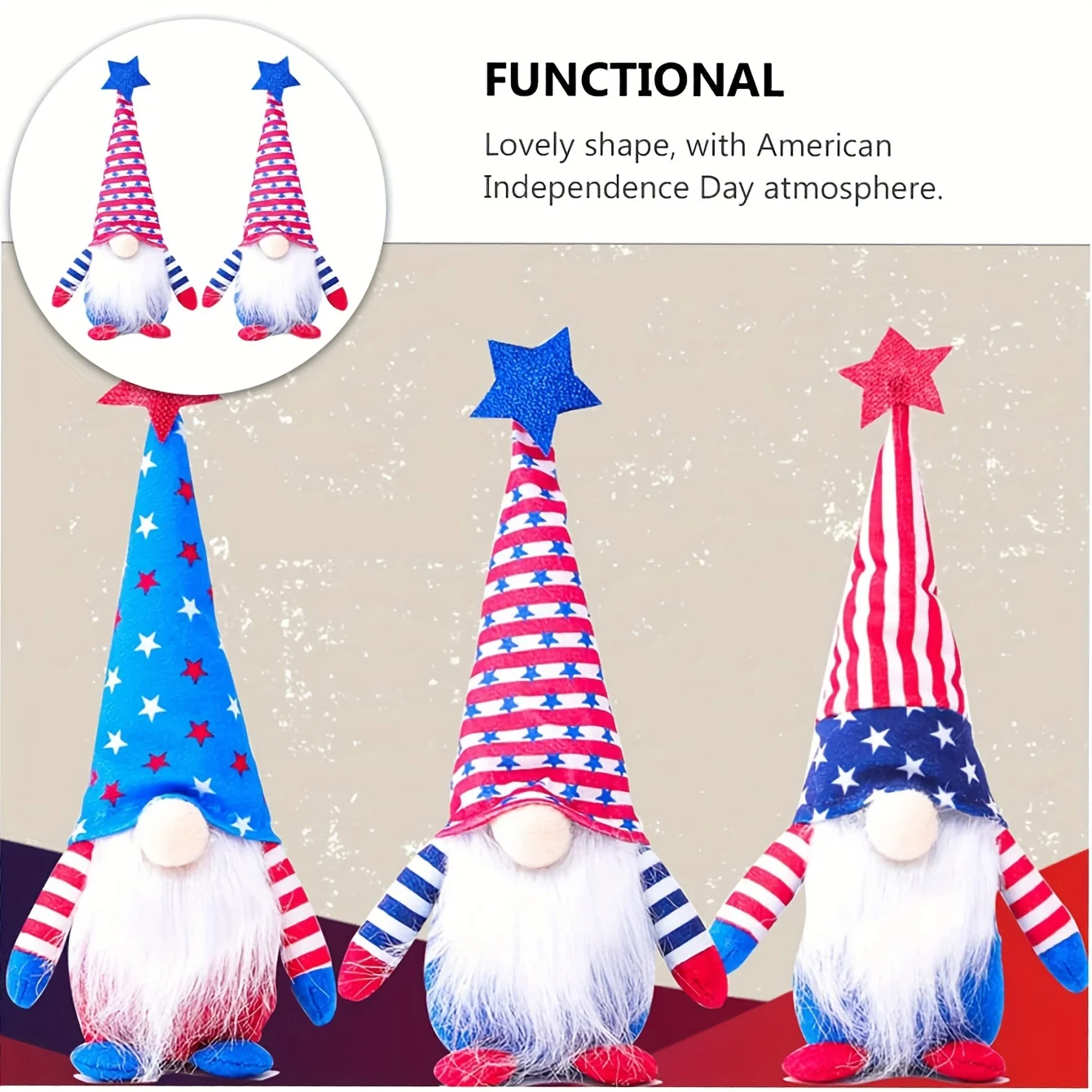 جنوم غابة يوم العلم في الولايات المتحدة لديكور الأعياد ، دمية قماشية لكبار السن ، ديكور المنزل ، دعامة تخطيط جو رودولف ، 1 *