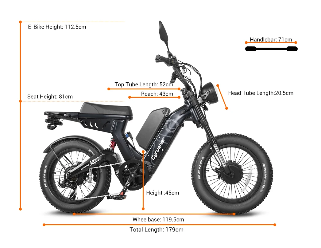 Cyrusher Scout Pro Ebike Step-Through elektrische fiets met dubbele batterij en dubbele motor