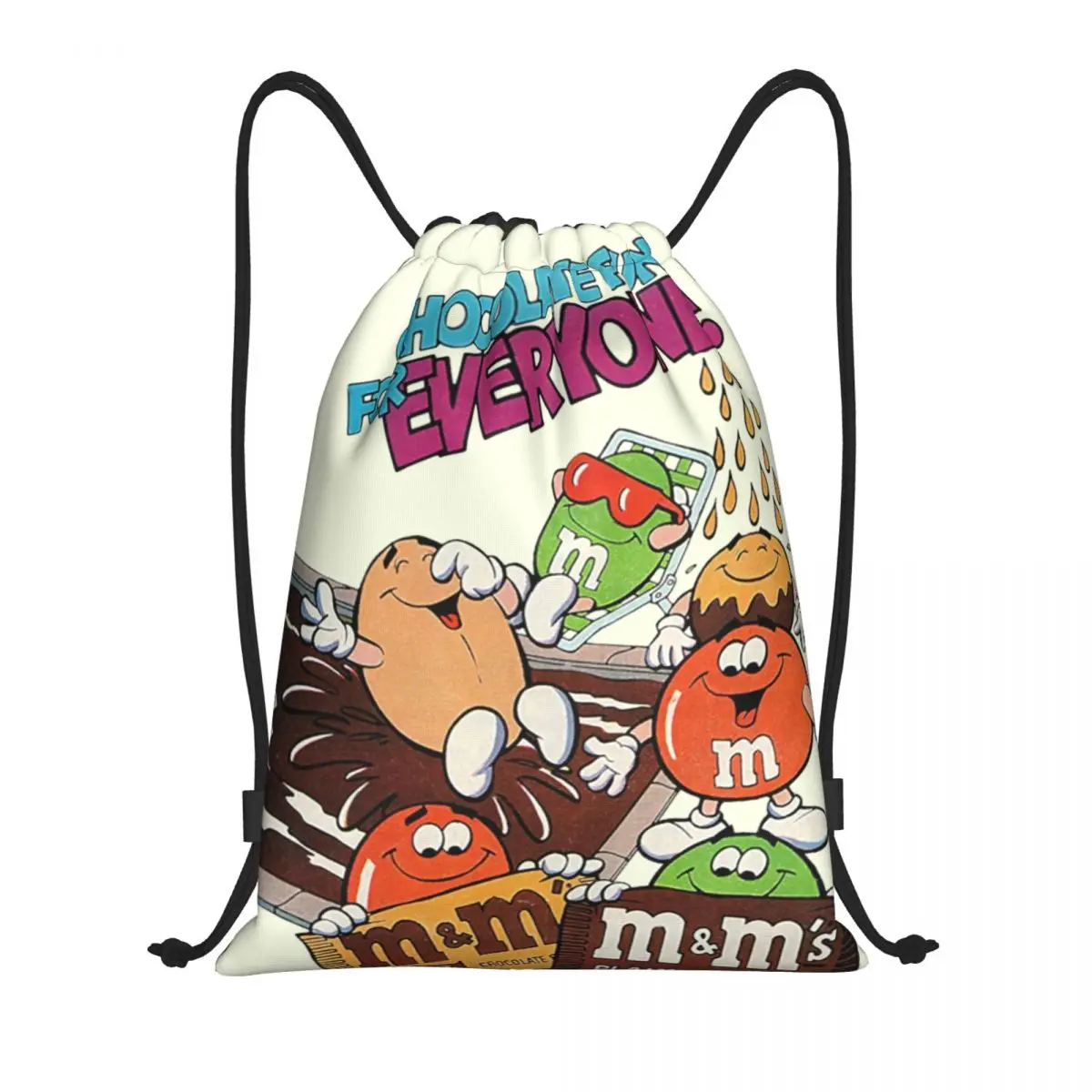 

Рюкзак Candy M&M's Chocolate Meme на шнурке, спортивный спортивный рюкзак, водостойкая сумка на шоколадной шнурке для бега