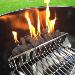 Barbecue Baking Tool Charcoal Basket Galvanised Aluminum Basket For Home Outdoor Durability Corrosion Resistance Heat Resistance