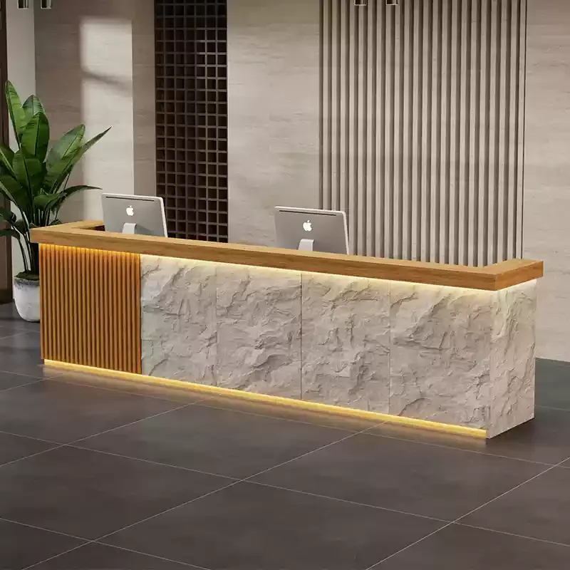 Luxury Office Reception Desks Counter Table Beauty Salon Reception Desks Chinese-style Bancone Per Negozio Salon Furniture