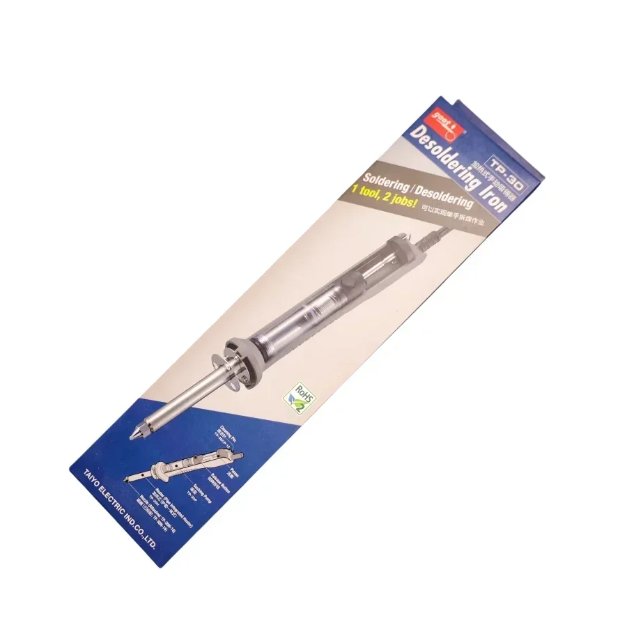 GOOT Heating Melt Tin Manual Soldering Desoldering Dual Purpose Desoldering Soldering Iron Pipe Integrated Heater TP-30