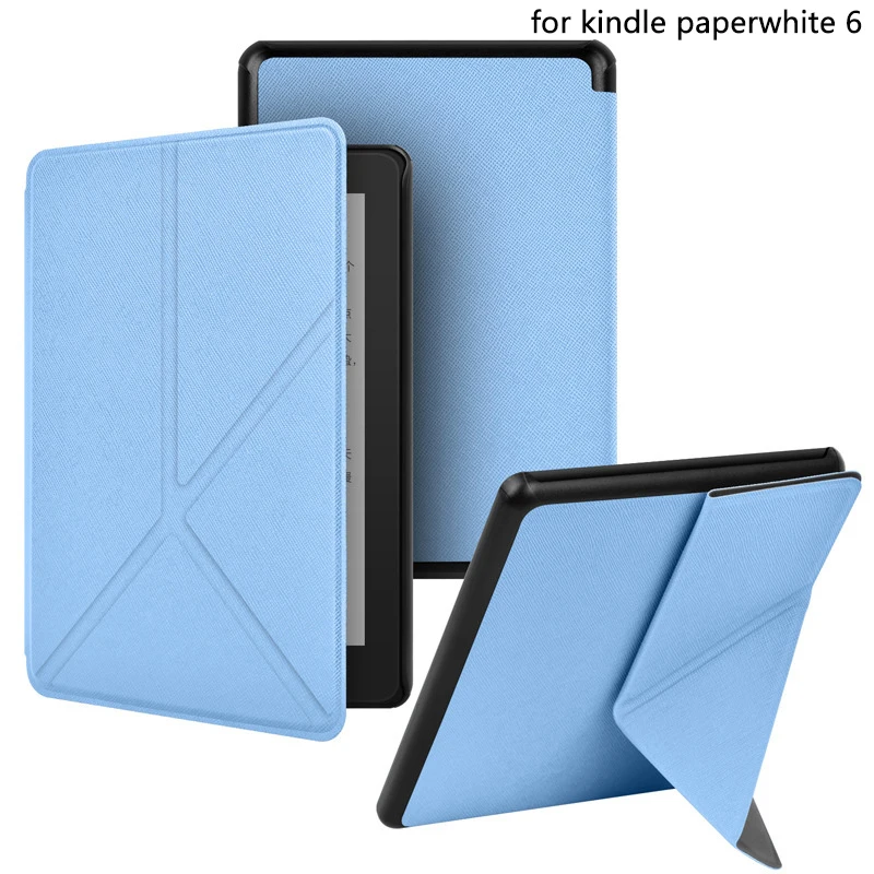 Handhold Foldable Protective Case Cover With Holder For Kindle Paperwhite 6 2024 Multi-Angle E-book Reader Case Protector