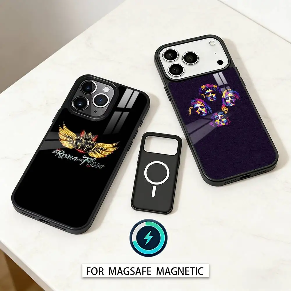 

Queen of Flow La-Reina-Del-Flow Phone Case For iPhone17,16,15,14,13,12,Pro,Max,Magnetic For Magsafe Wireless Charging