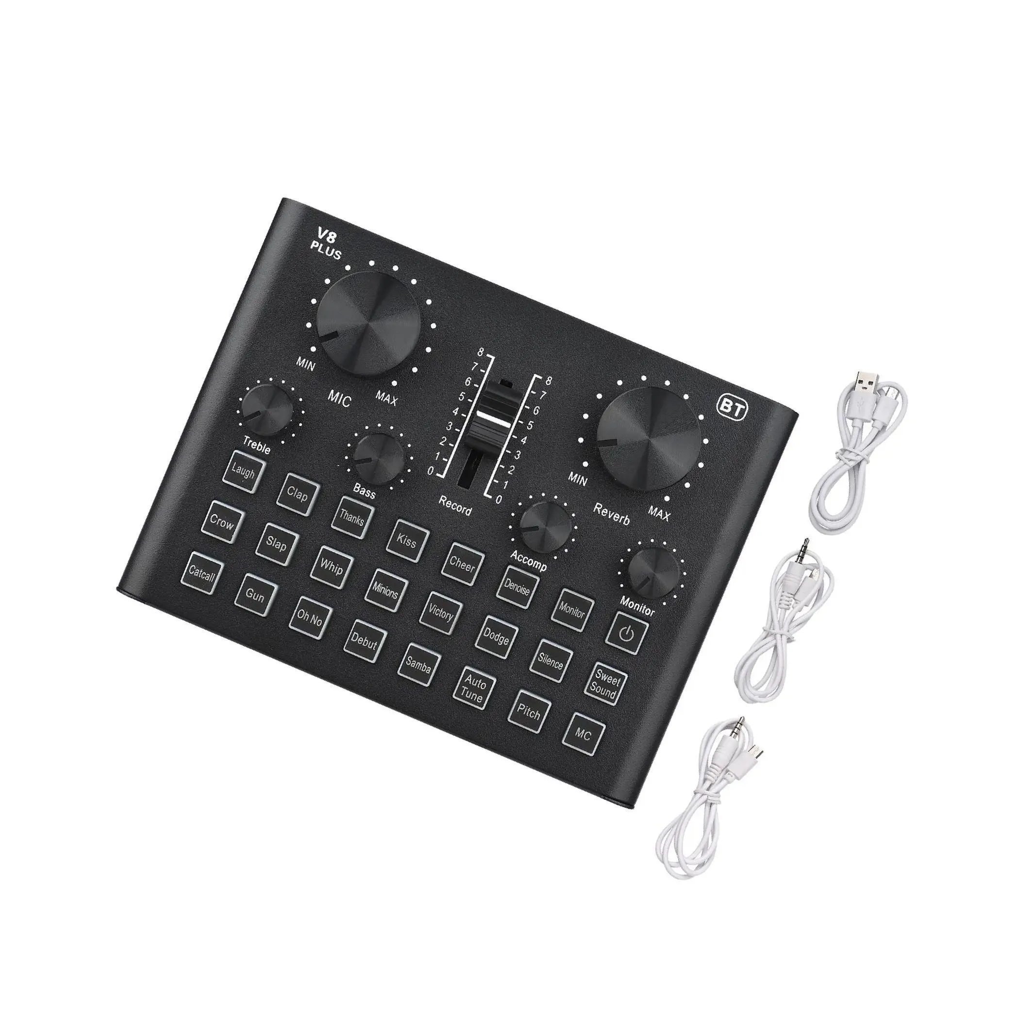 Live Sound Card Voice Changer with Effects for Live Streaming 800mAh