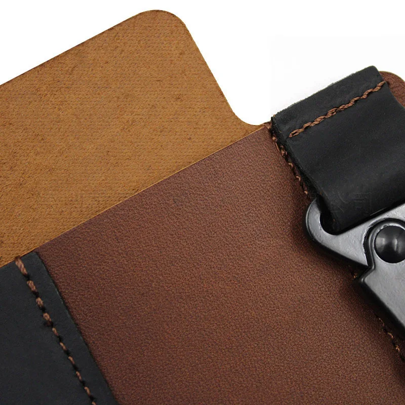 PU Leather EDC Belt Multitool Sheath, Pocket Organizer with Pen Holder, Flashlight & Key Fob Storage Pouch for Men Outdoor Carry - view 4