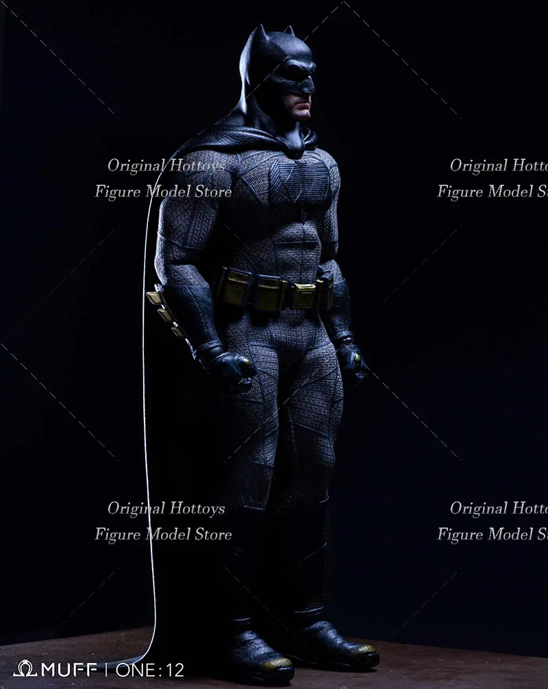 MUFF 1/12 Scale Male Soldier Gotham Guardian Dark Knight Headcarve Cloak Fit 6-inch Action Figure Mezco Version Body Model