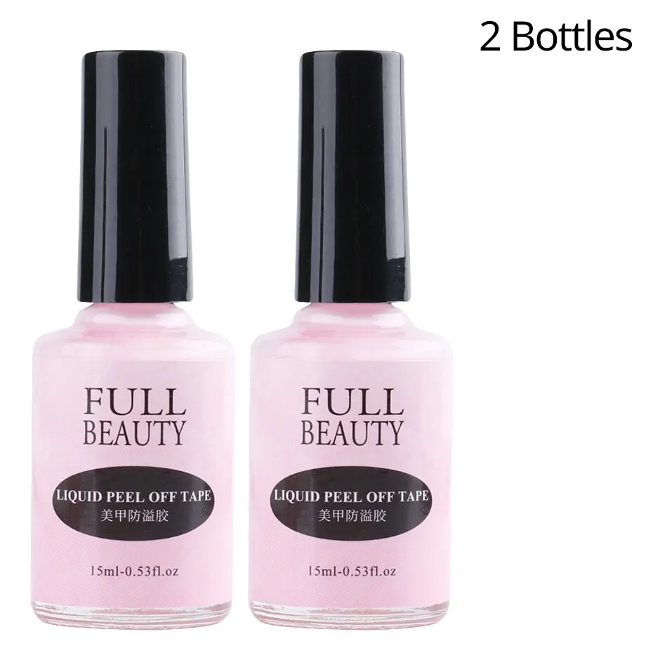 15ml Nail Latex Peel off Liquid Tape Nail Gel Polish Varnish Anti-Freezing Latex Glue Fast Dry Skin Care Edge Protector Tool